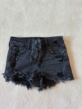 Black Distressed Women’s Denim Shorts